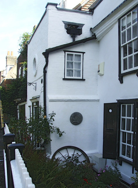 Charles Lamb and Mary Lamb black plaque - Charles and Mary Lamb  lived here
