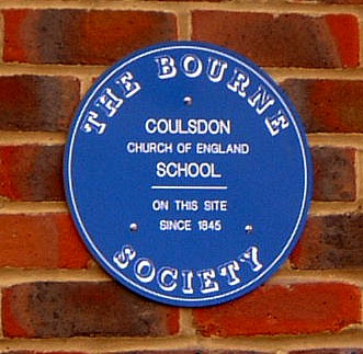 Blue plaque № 8305 - Coulsdon Church of England School on this site since 1845