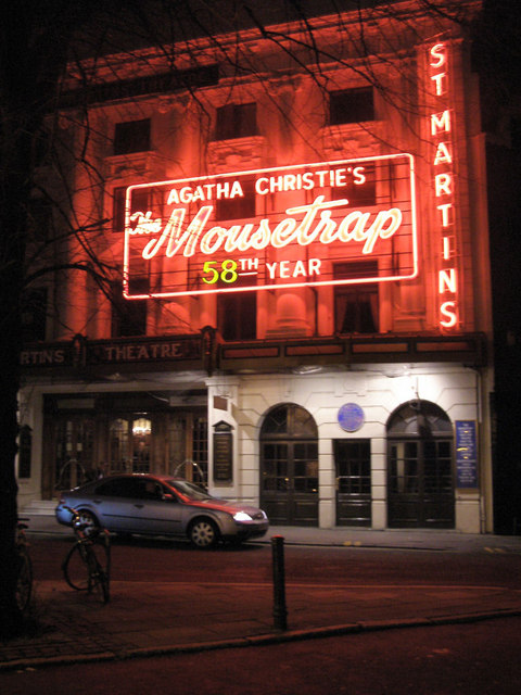 Blue plaque № 28028 - The Mousetrap by Agatha Christie the world's longest running play had its 50th anniversary performance at this theatre on November 25 2002