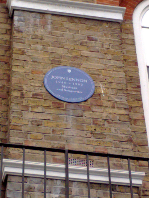 John Lennon blue plaque - John Lennon 1940-1980 musician and songwriter