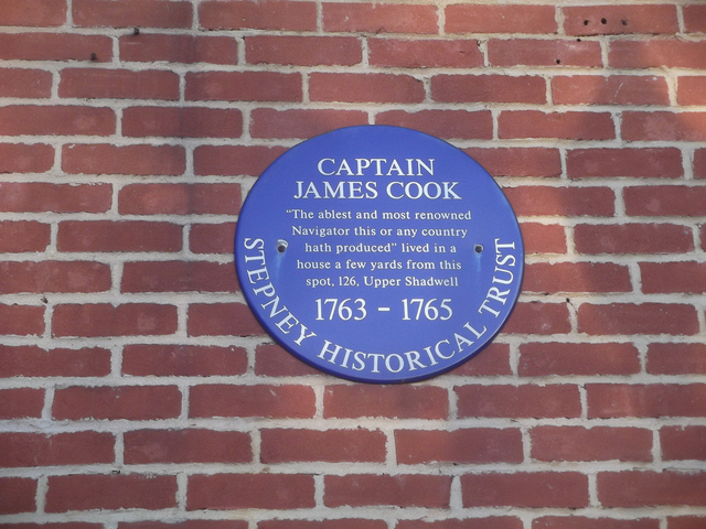 James Cook blue plaque - Captain James Cook 