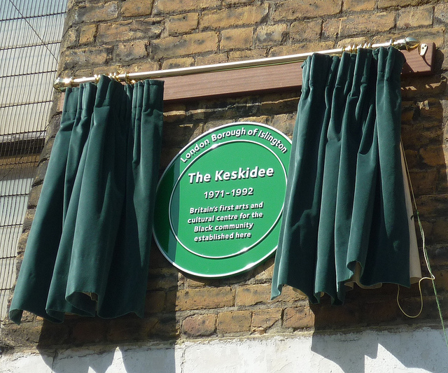 The Keskidee green plaque - The Keskidee 1971-1992 Britain's first arts and cultural centre for the Black community established here
