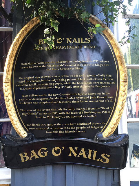 Black plaque № 49155 - Bag o' Nails