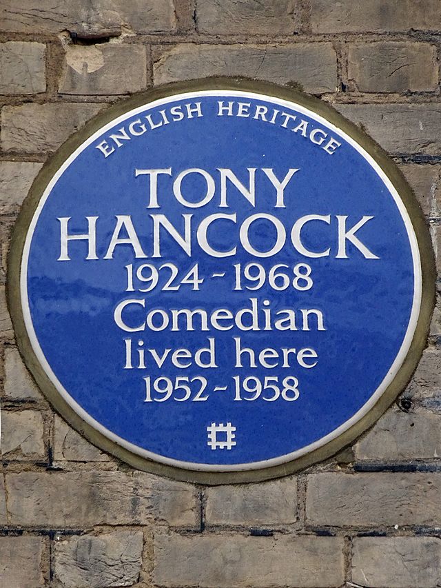Tony Hancock blue plaque - Tony Hancock 1924-1968 Comedian lived here 1952 - 1958