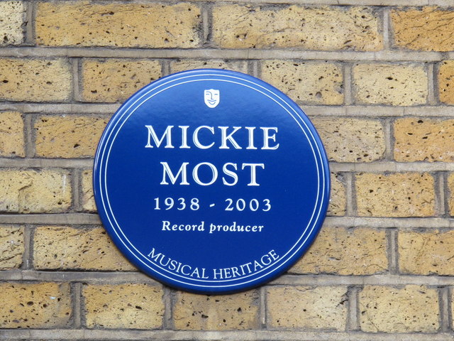 Mickie Most blue plaque - Mickie Most 1938-2003 record producer
