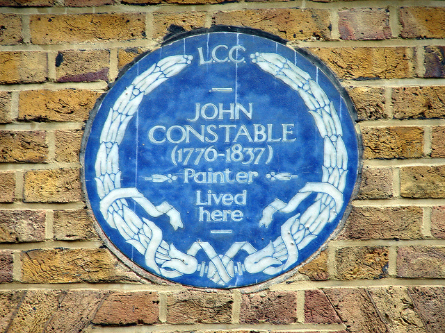 John Constable blue plaque - John Constable (1776-1837) painter lived here
