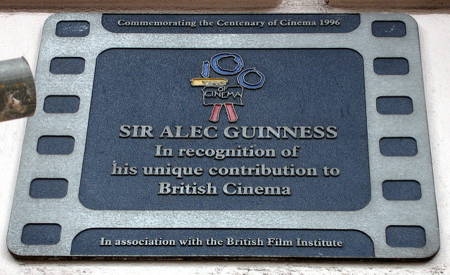 Alec Guinness film cell plaque - Sir Alec Guinness  In recognition of  his unique contribution to  British Cinema