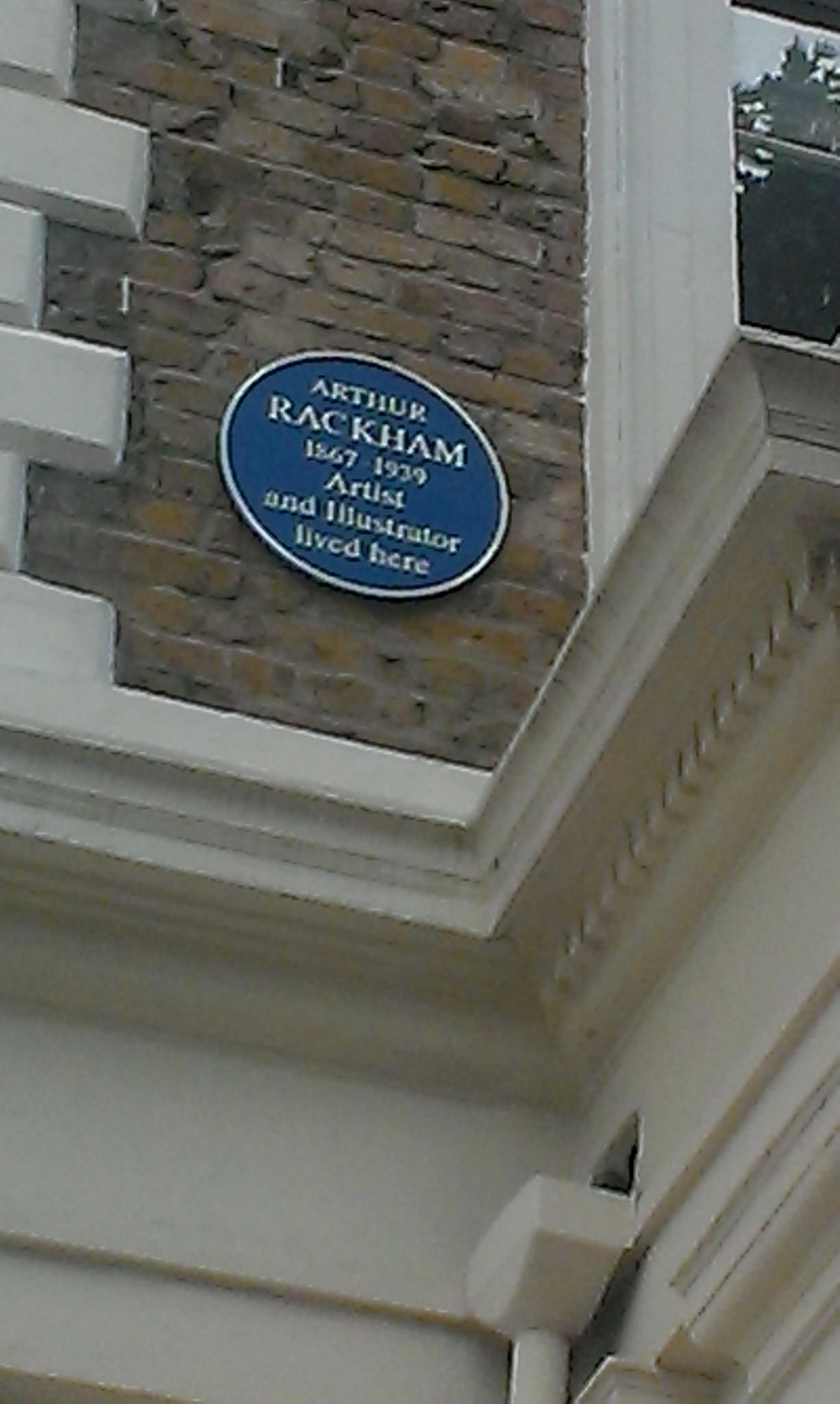 Arthur Rackham blue plaque - Arthur Rackham  1867 - 1939  Artist and illustrator  lived here