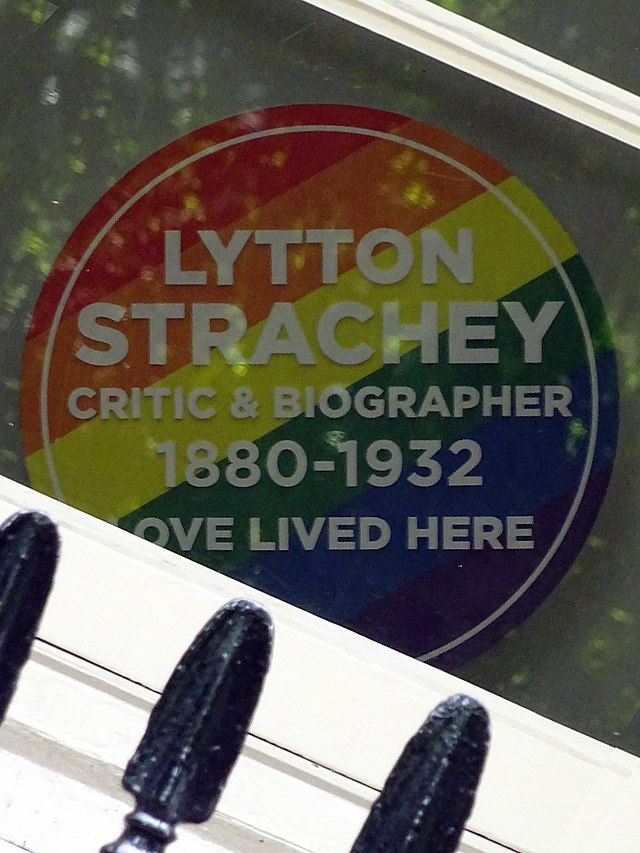 Lytton Strachey multicoloured plaque - Lytton Strachey Critic & Biographer 1880-1932 Love Lived Here