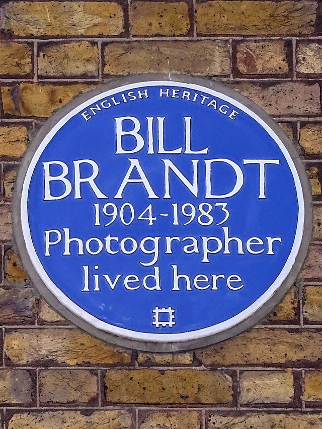 Bill Brandt blue plaque - Bill Brandt  1904-1983  Photographer  lived here