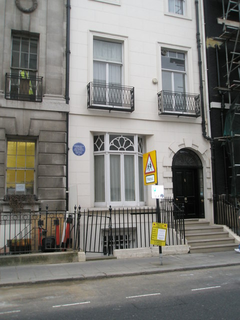 Charles X blue plaque - Charles X 1757-1836 last Bourbon King of France lived here 1805-1814