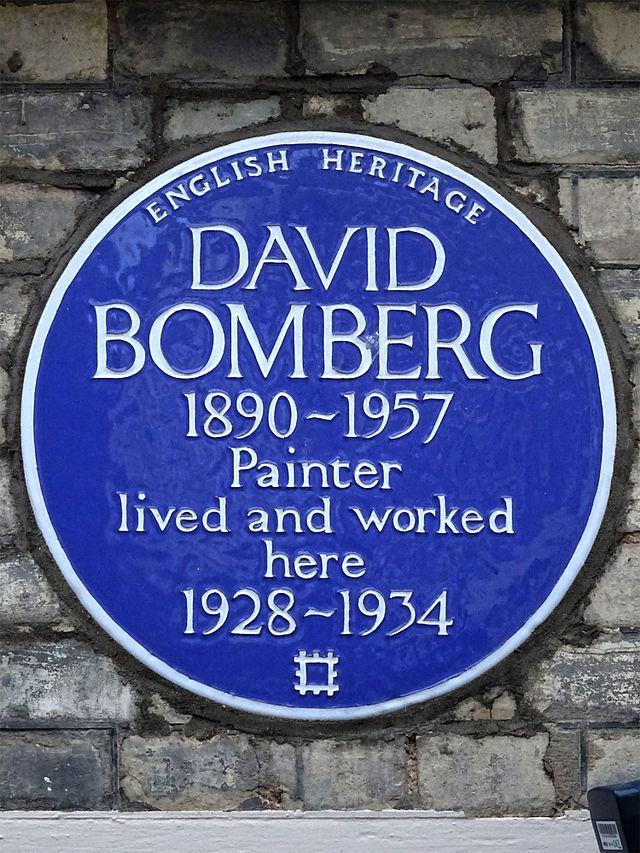 David Bomberg blue plaque - David Bomberg 1890-1957 painter lived and worked here 1928-1934