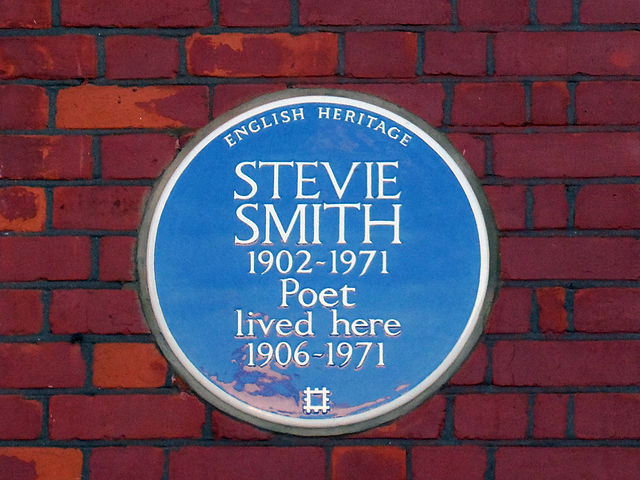 Stevie Smith blue plaque - Stevie Smith 1902-1971 poet lived here, 1906-1971
