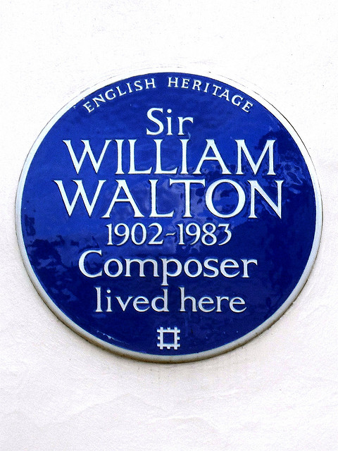 William Walton blue plaque - Sir William Walton 1902-1983 composer lived here