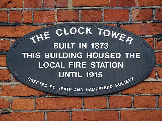 Black plaque № 41021 - The Clock Tower Built in 1873 this building housed the local fire station until 1915