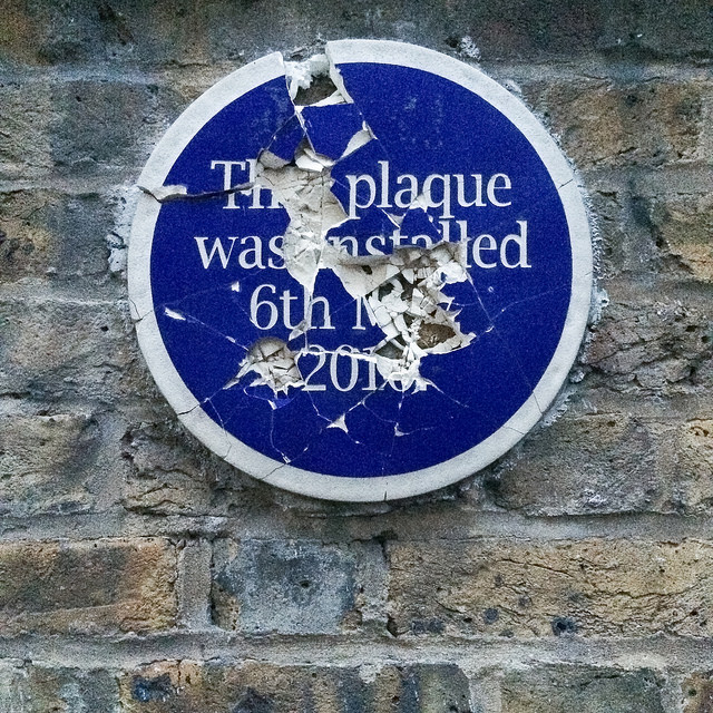 plaque blue plaque - This plaque was installed 6th may 2010