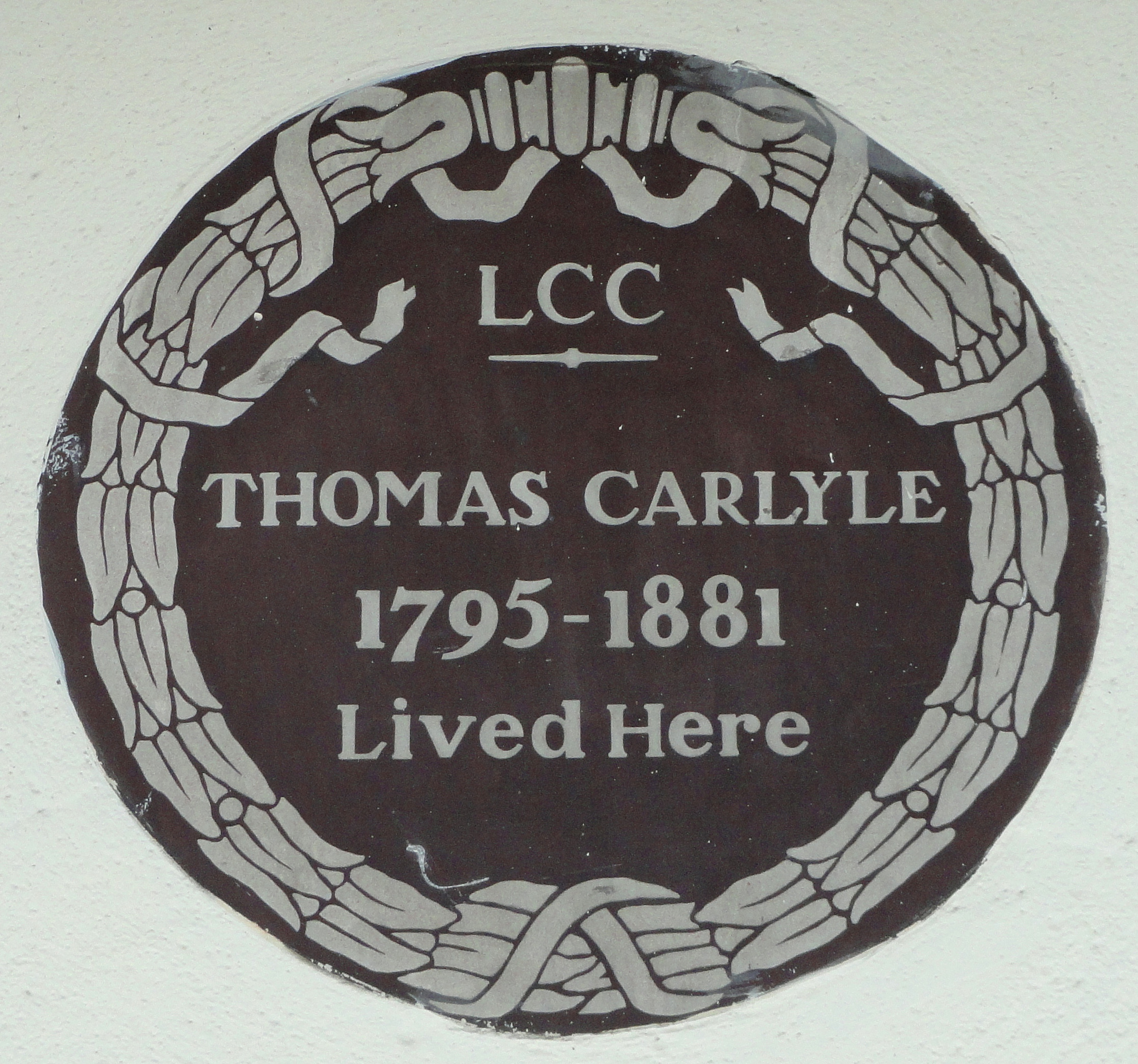 Thomas Carlyle brown plaque - Thomas Carlyle 1795-1881 lived here