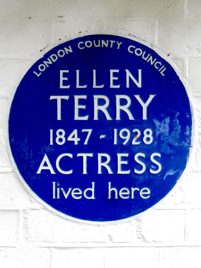 Ellen Terry blue plaque - Ellen Terry 1847-1928 actress lived here