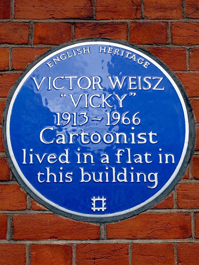 Victor Weisz blue plaque - Victor Weisz 