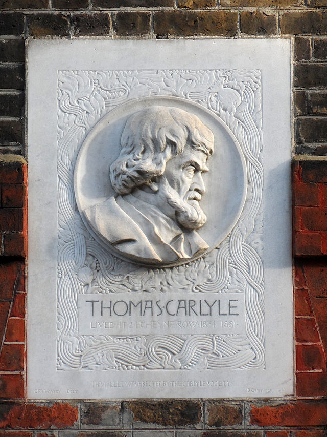 Thomas Carlyle white plaque - Thomas Carlyle