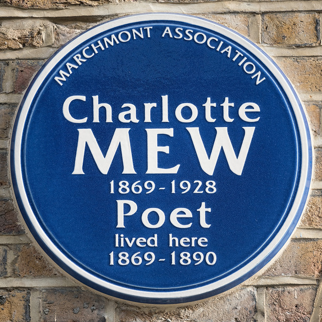 Charlotte Mew blue plaque - Charlotte Mew 1869-1928 Poet lived here 1869-1890