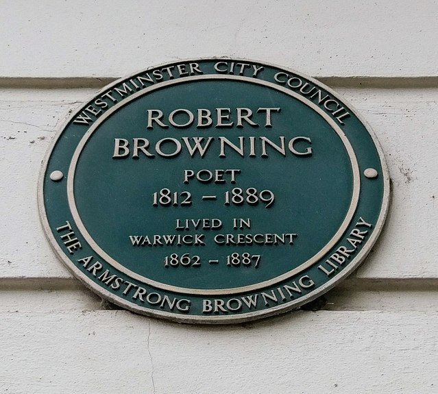 Robert Browning green plaque - Robert Browning