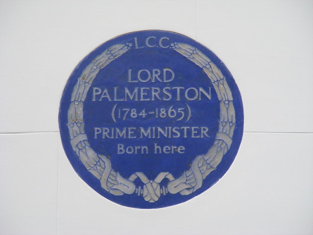 Henry John Temple blue plaque - Lord Palmerston (1784-1865) Prime Minister Born here