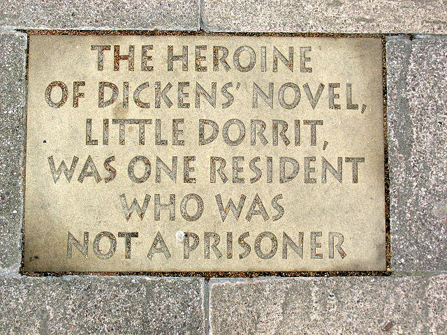 Stone plaque № 44764 - The heroine of Dickens' novel, Little Dorrit, was one resident who was not a prisoner.
