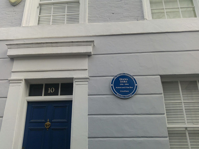 Diana Dors blue plaque - Diana Dors 1931-1984  Actress and Film Star  Lived here