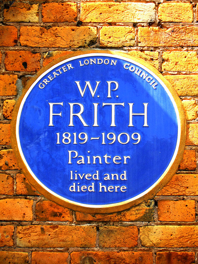 William Powell Frith blue plaque - W. P. Frith 1819-1909 painter lived and died here