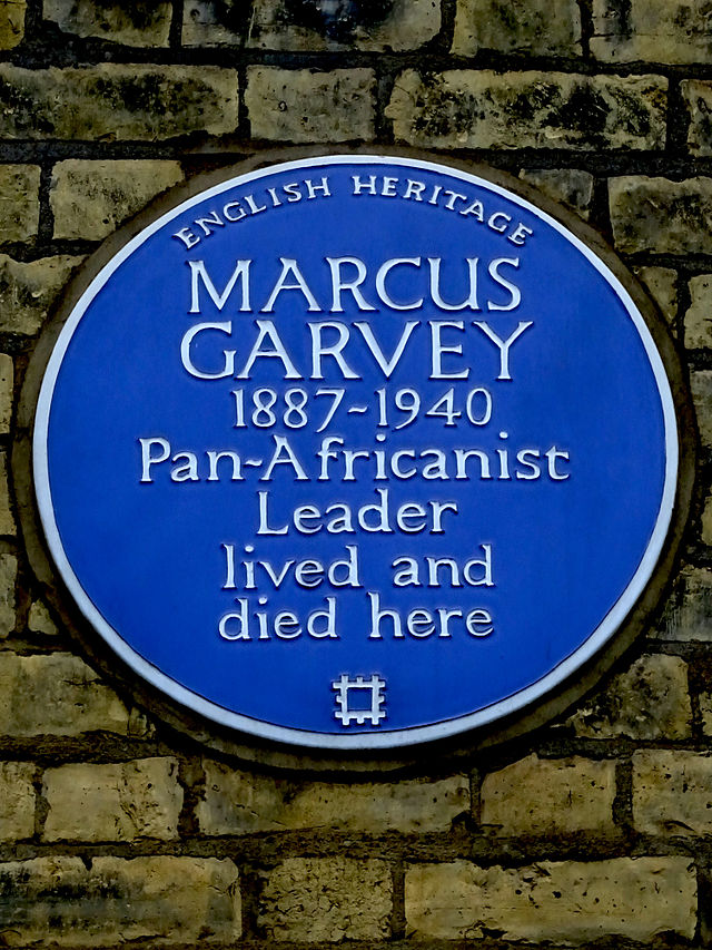 Marcus Garvey blue plaque - Marcus Garvey 1887-1940 pan-Africanist leader lived and died here