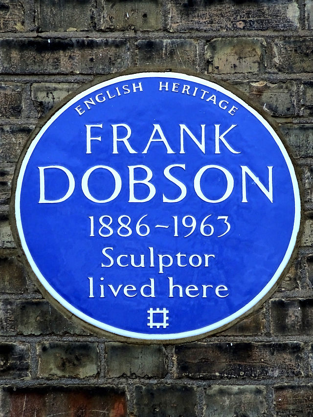 Frank Dobson blue plaque - Frank Dobson 1886-1963 sculptor lived here
