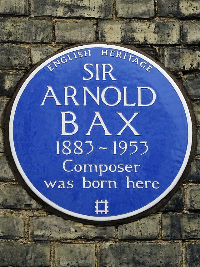 Arnold Bax blue plaque - Sir Arnold Bax 1883-1953 composer was born here