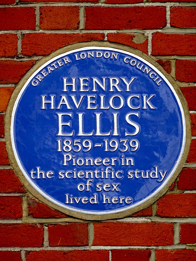 Henry Havelock Ellis blue plaque - Henry Havelock Ellis 1859-1939 pioneer in the scientific study of sex lived here