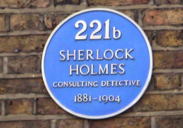Sherlock Holmes blue plaque - 221b Sherlock Holmes consulting detective 1881-1904
