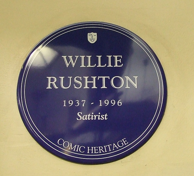 Willie Rushton blue plaque - Willie Rushton 1937-1996 satirist