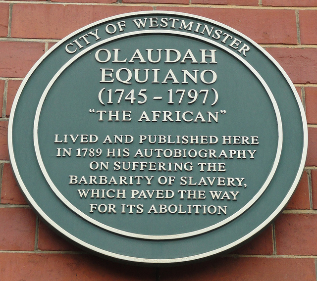 Olaudah Equiano green plaque - Olaudah Equiano (1745-1797) 
