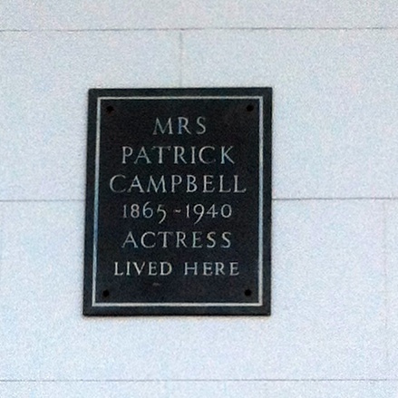Mrs. Patrick Campbell grey plaque - Mrs Patrick Campbell 1865-1940 Actress lived here
