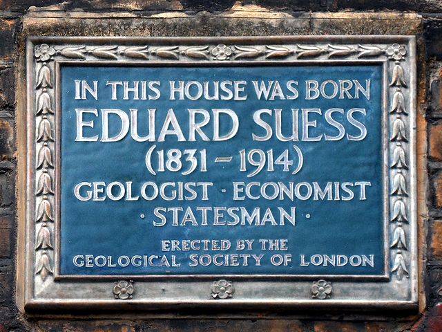 Eduard Suess blue plaque - In this house was born Eduard Suess (1831-1914) geologist economist statesman